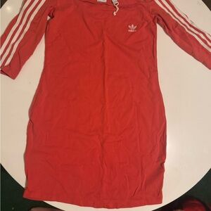 Adidas Long Sleeve Red Dress